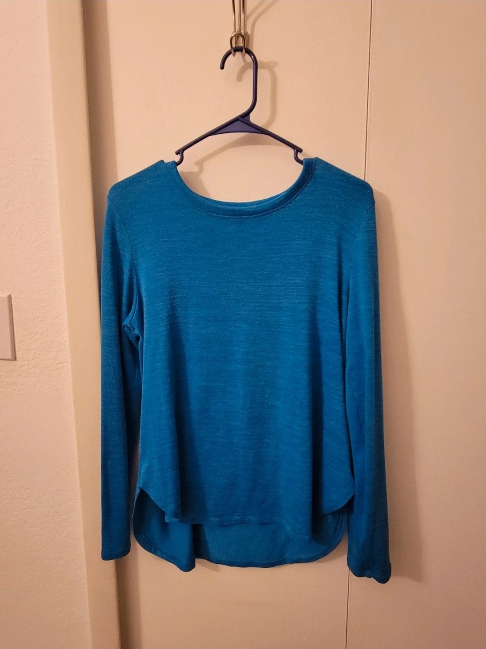 Banana Republic Teal Long-Sleeve Crewneck Top